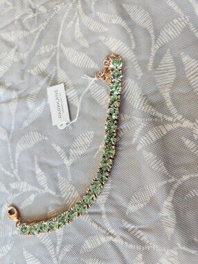 Park Lane Balsam impression Rose Gold Bracelet with Pale Green Crystals 3ct tw